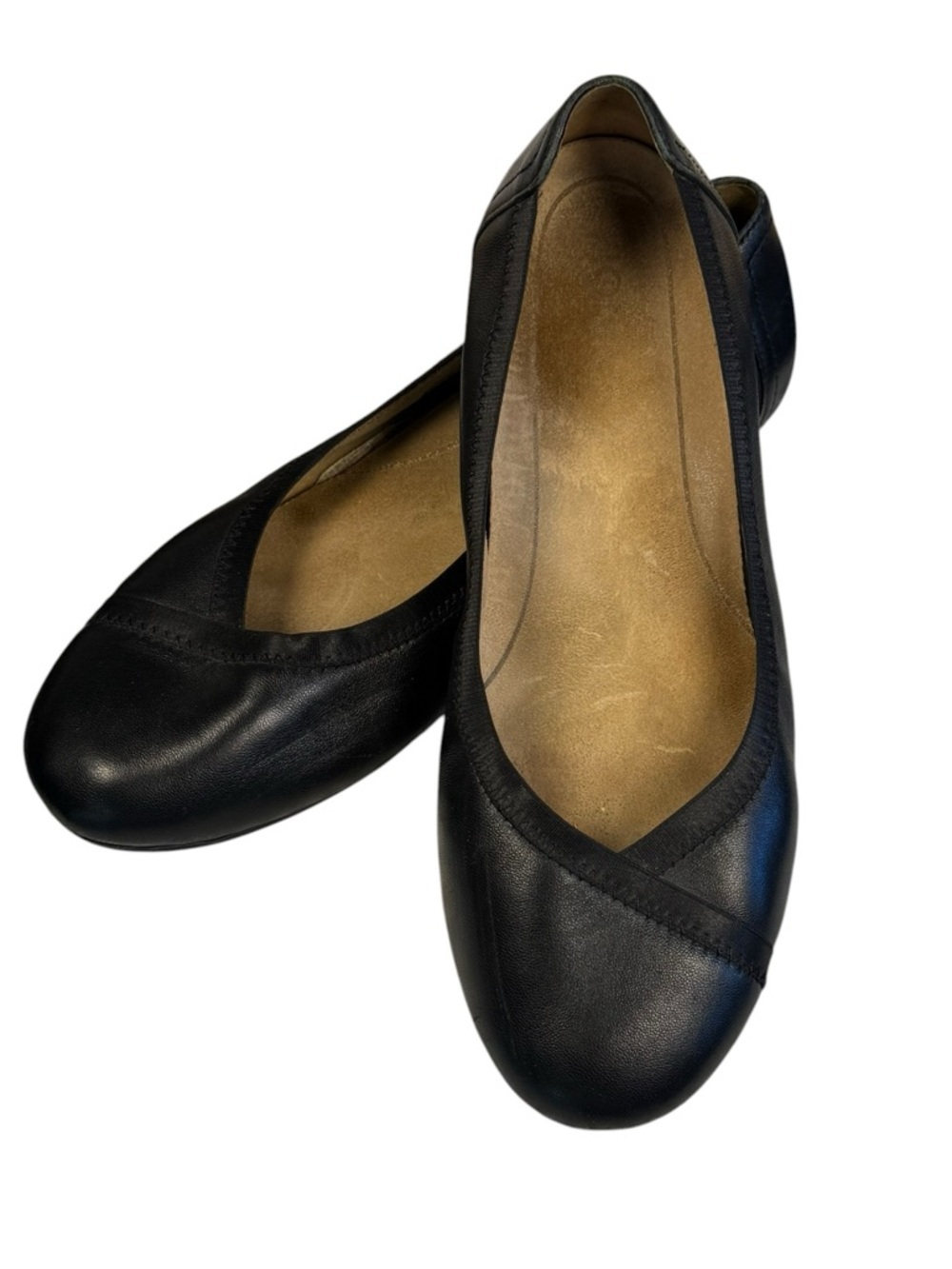 Vionic Caroll Black Ballet Flat Slip On Comfort Leather Shoes Size‎ 9 - Picture 4 of 12
